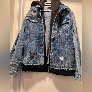Cool distressed denim jacket